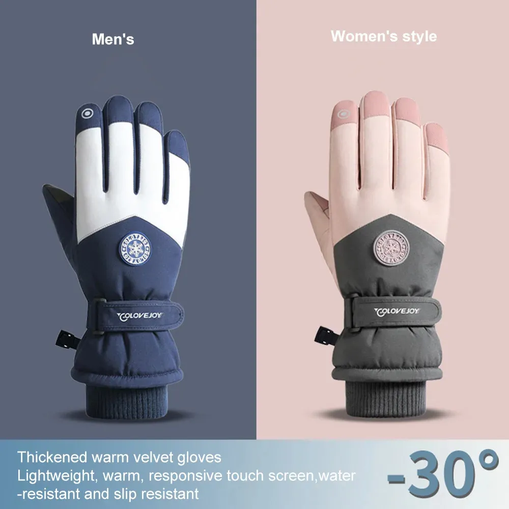 Guantes deportivos 2023 Hombres Mujeres 2 en 1 Esquí Snowboard Nieve Invierno Cálido Impermeable A prueba de viento Esquí Térmico 231201