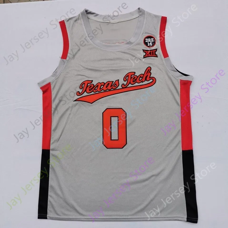 Texas Tech Basketball Jersey NCAA College Adonis Arms Marcus Santos-Silva Mylik Wilson Sardaar Calhoun Daniel Batcho Chibuzo Agbo Clarence Nadolny