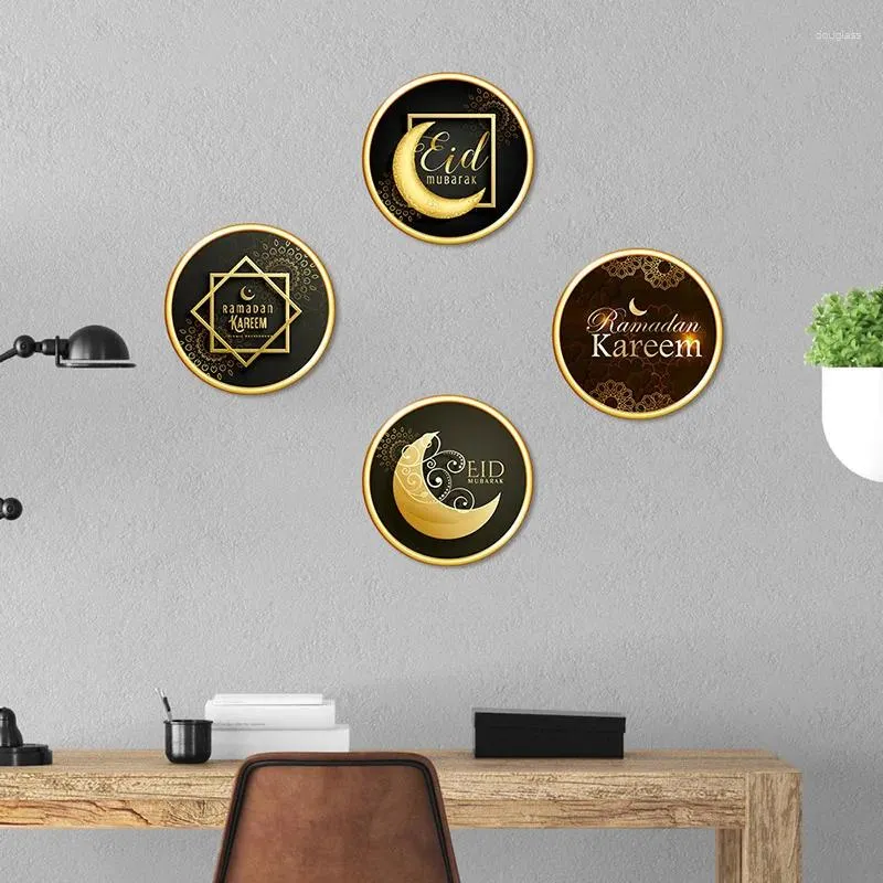 Wall Stickers 30 30cm Eid Mubarak Culture Waterproof Muslim Art Murals Ramadan Bedroom Living Room Home Decoration 1pc