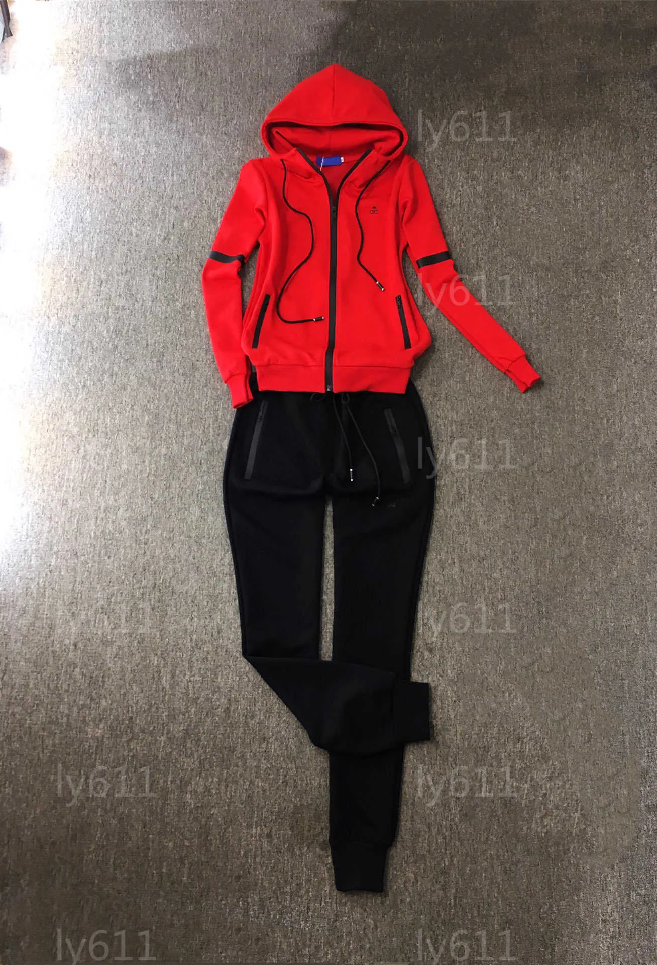 Designer Sweatsuit Women Tracksuit Set Red Top Pantsuit Fashion Outdoors Slim Fit Sportwear Jogging Suits Red Jacket and Pants Sweat Suit 2 Piece Set Women Clothing