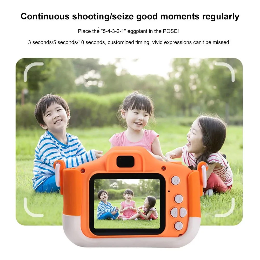 Caméscopes 40MP enfants appareil photo numérique double objectif vidéo HD 20 pouces écran IPS Mini avec lanière jouets éducatifs 231030