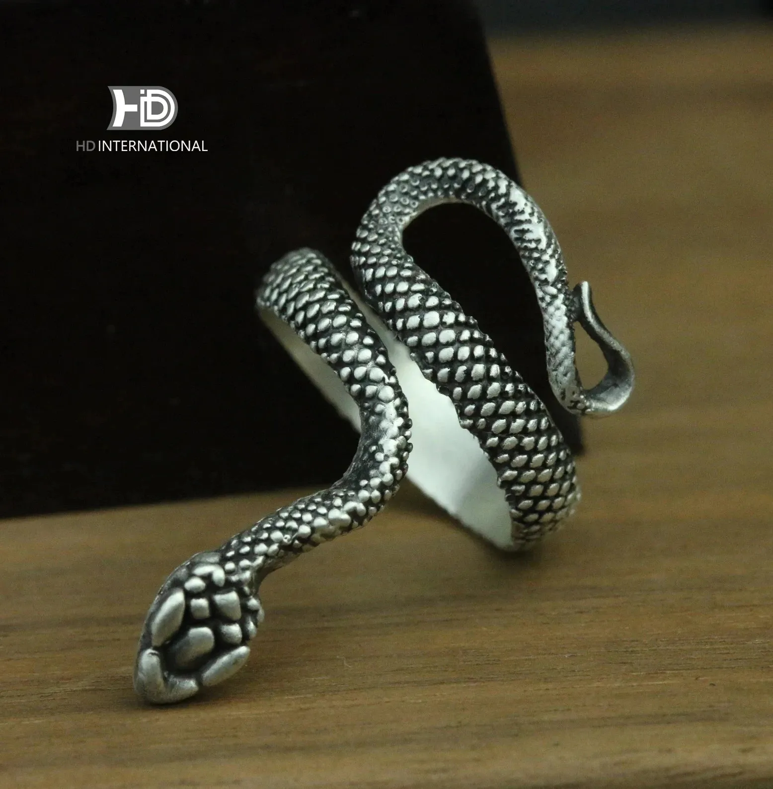 Bröllopsringar 925 Sterling Silver Snake Ring Justerbar Öppet Vintage Price 231130