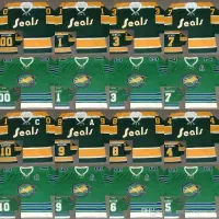  Seals Retro Jersey CHARLIE HODGE GARY SMITH HARRY HOWELL DICK REDMOND CAROL VADNAIS BRYAN WATSON EARL INGARFIELD REGGIE LEACH WALT M