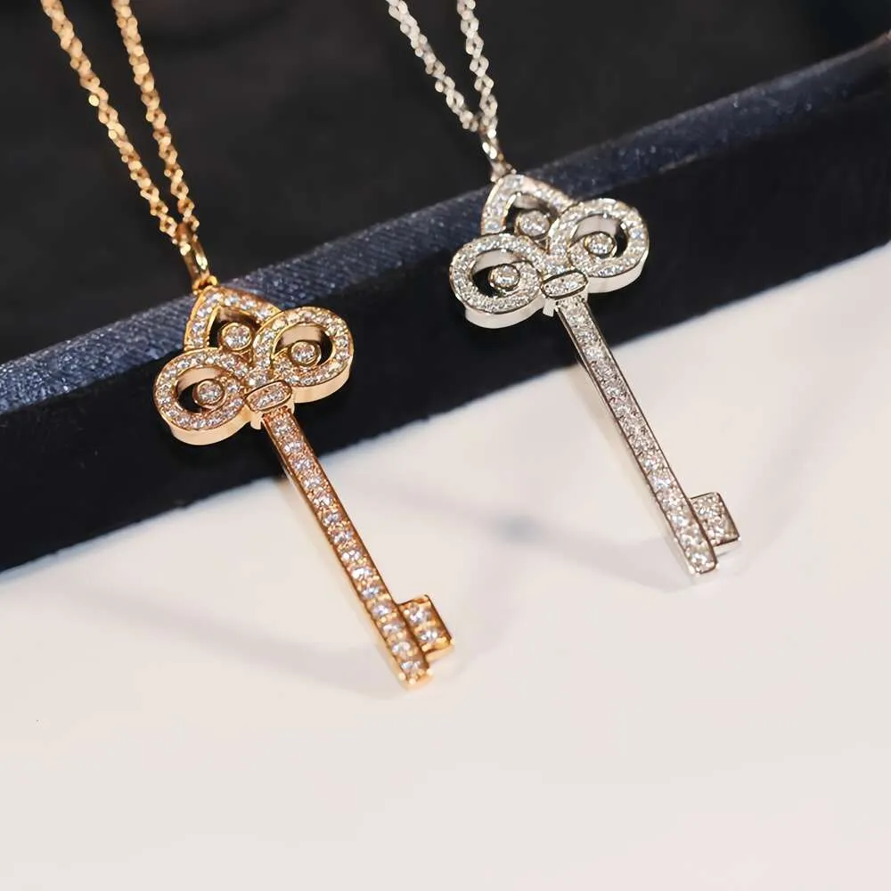 Blauwe doos TF Classicdesigner tiff ketting top Hoge versie Sleutelketting Sterling Zilver Iris Zonnebloem Hanger Kraag Ketting Qixi Valentijnsdag Cadeau