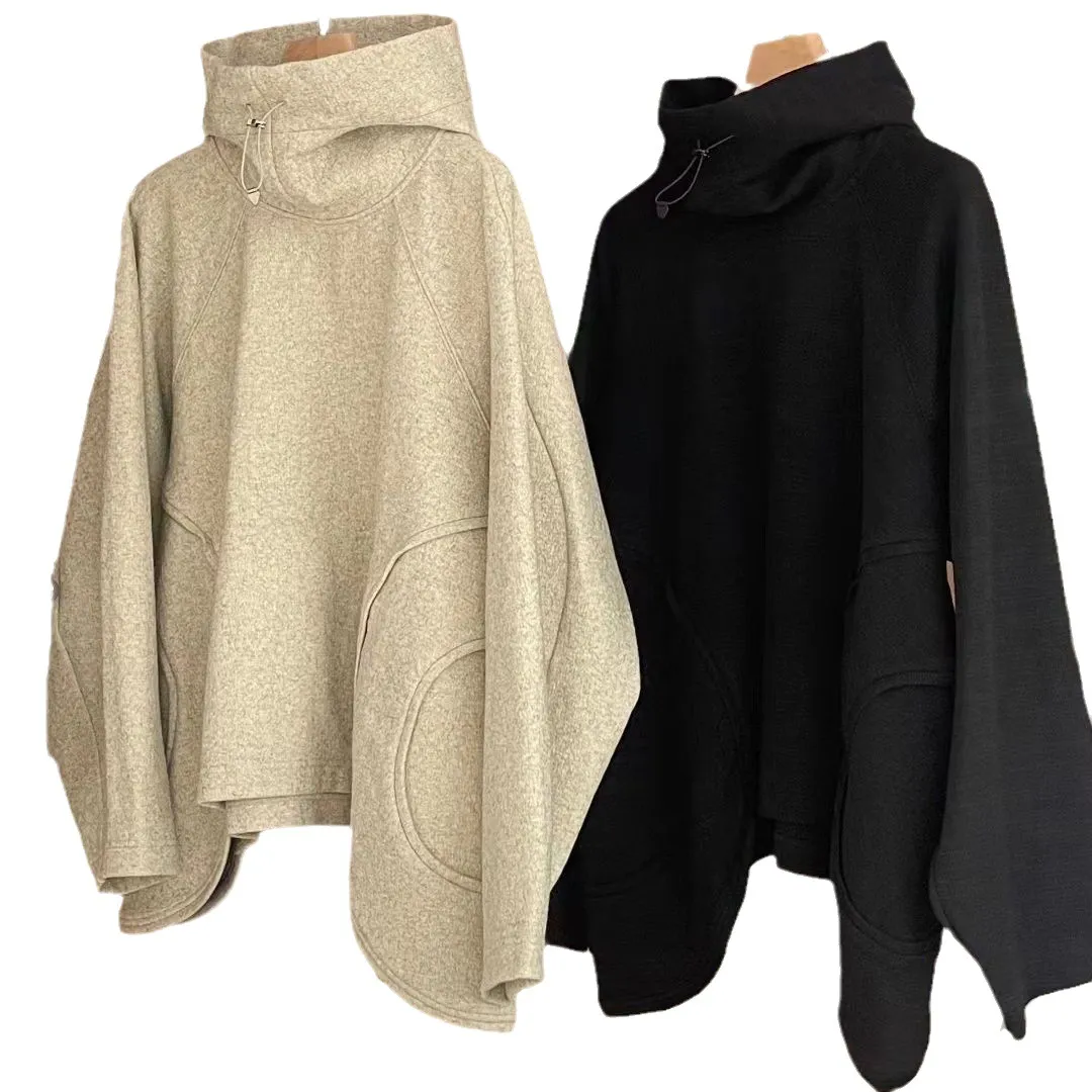 Early Autumn Versatile Men's and Women's Stand Collar Hoodie Loose Casual Long Sleeved Hoodie