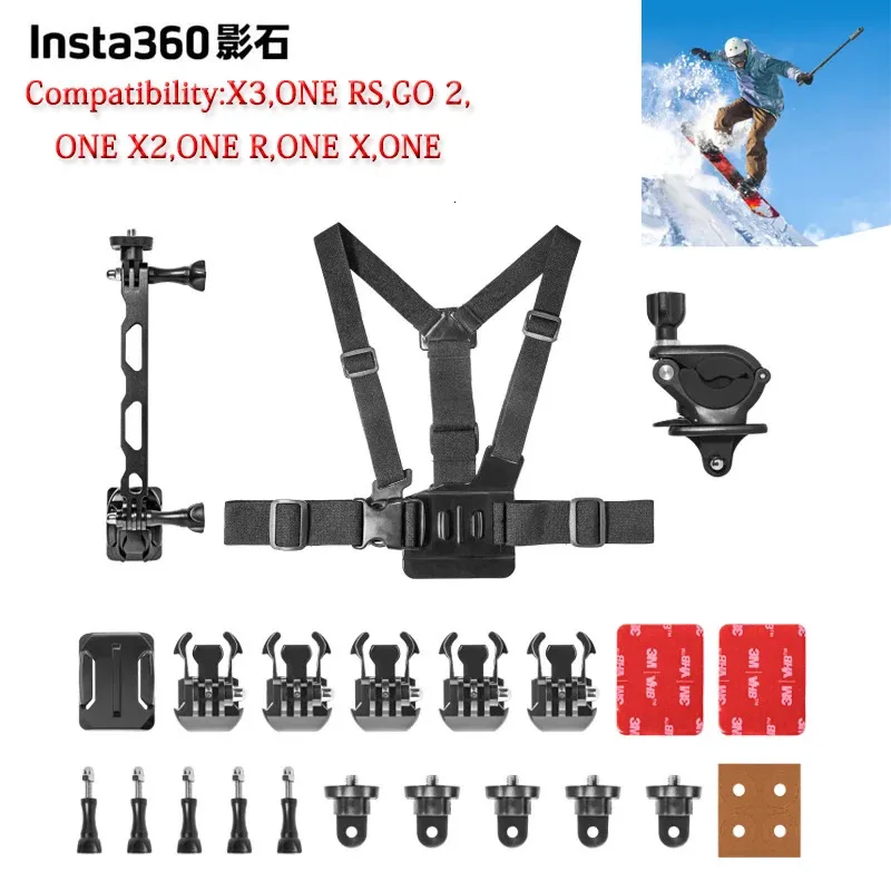 Selfie-Einbeinstative Insta360 X3 ONE X2 und RS Snow Bundle Sportzubehör Skipaket für Videokamerazubehör 231130