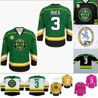 CeoMit #3 Ross Rhea St. John`S Shamrock`S Hockey Jersey 100% Stitched Any Name Any Number Custom Hockey Jerseys S-5XL