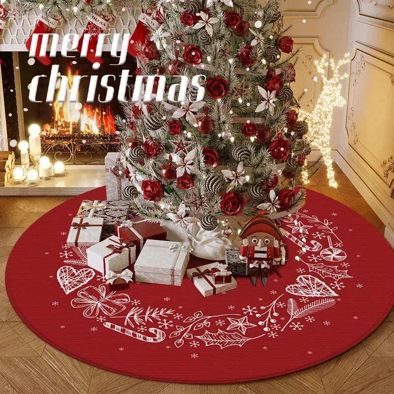 Mattor god jul runda matta Xmas mattor mattor för vardagsrum julgran dekoration julinredning julklapp hem dekor 231130
