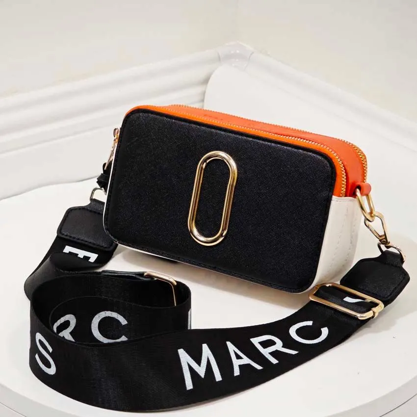 Designer MARC Snapshot JACOOBS Multi-color Camera Bag Mini Handbag Women Wide Strap Shoulder Bag Fashion Correct Version High QualityHJ