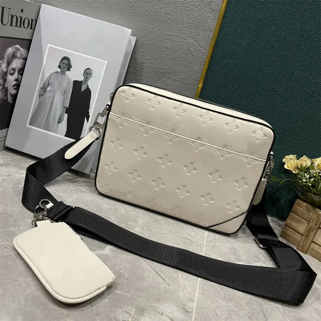 Borsa a tracolla Trio da uomo di design Borsa a tracolla classica da donna di alta qualità Borsa a tracolla marrone in pelle Emed