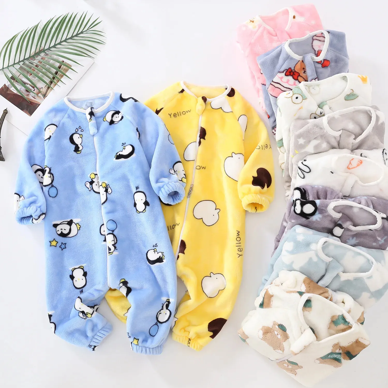 Rompers Baby Pajamas For Boys Girls Thick Warm Autumn Child Flannel Animal Onesie Jumpsuit Winter Kids Cartoon Blanket Sleepwear 231201