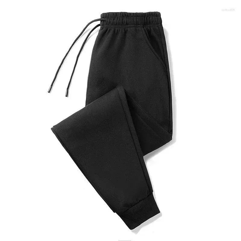 Pantalons pour hommes décontractés pour hommes automne et hiver avec ajout de coton pur sport lâche graisse élastique leggings tendance polyvalent