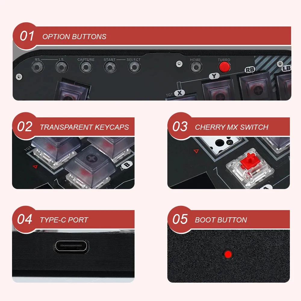 Mini HitBox Arcade Controller - FightingBox Style, SOCD