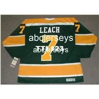 #7 REGGIE LEACH California Golden Seals 1972 CCM Vintage Hockey Jersey or custom any name or number retro Jersey