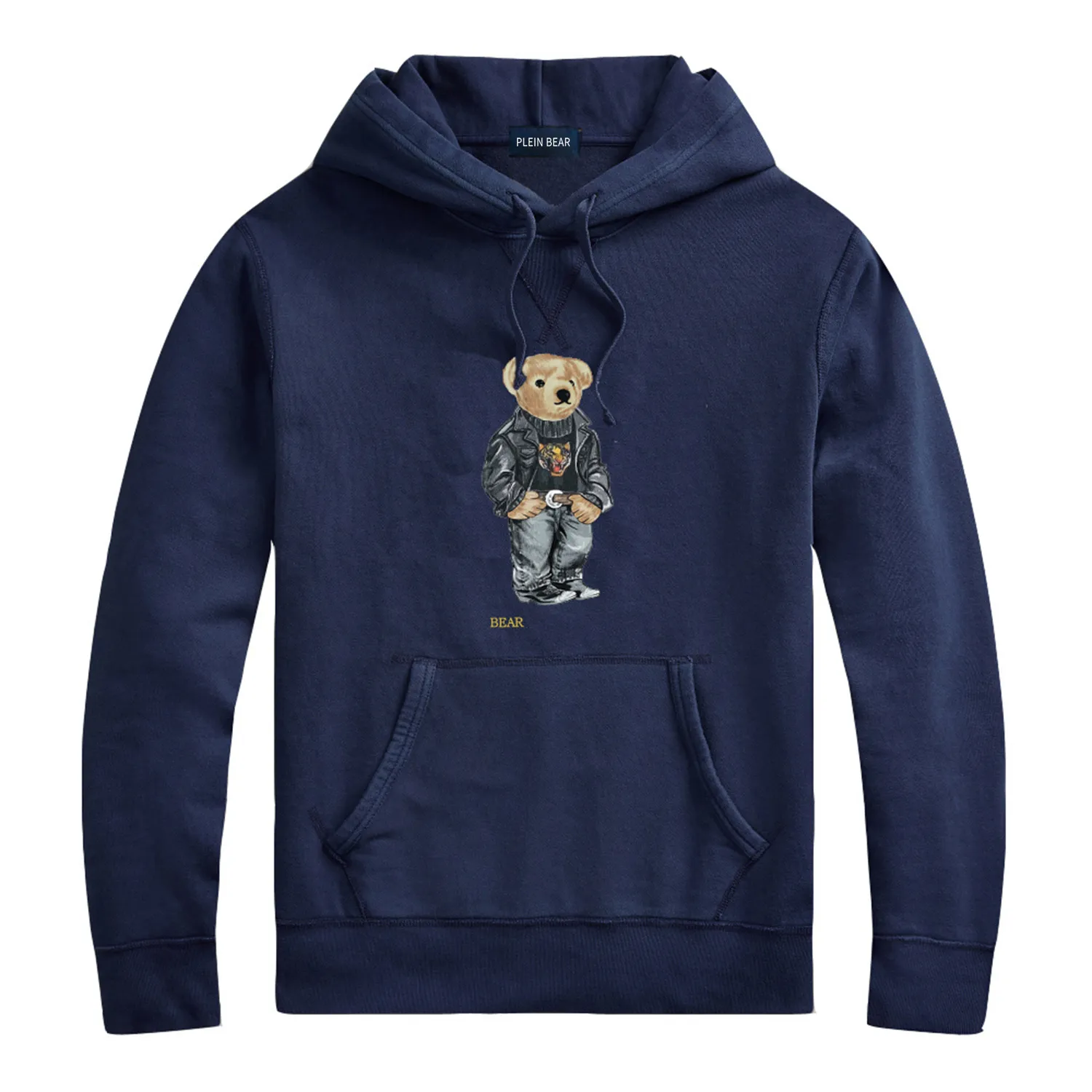 Plein Bear Marka Erkek Hoodies Sweatshirt Sıcak Kalın Sweatshirt Hip-Hop gevşek karakteristik kazak oyuncak ayı Lüks Erkekler Hoodie 9061