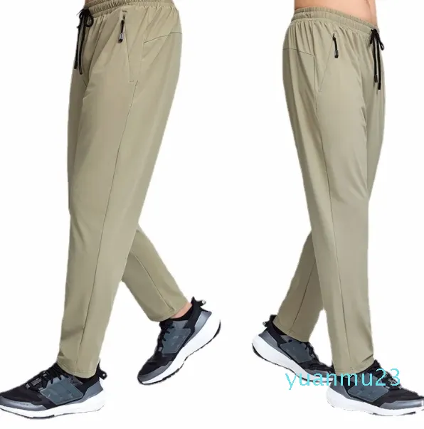 LL Men Jogger Long Pants Sport Yoga Outfit Cycling Drawstring Gym Pockets Sweatpants Trousers Men's Casual E