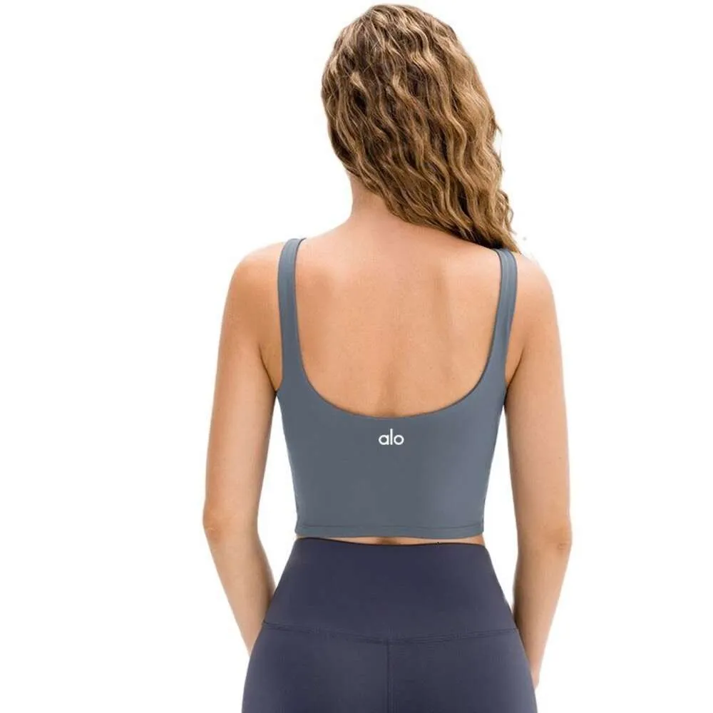 Lu Lu Align Lemon Yoga Vest Al Tank Top Naken Fit High Elasticity Fitness Running Stuff Sports Bh Women's Chest Pad Jogger