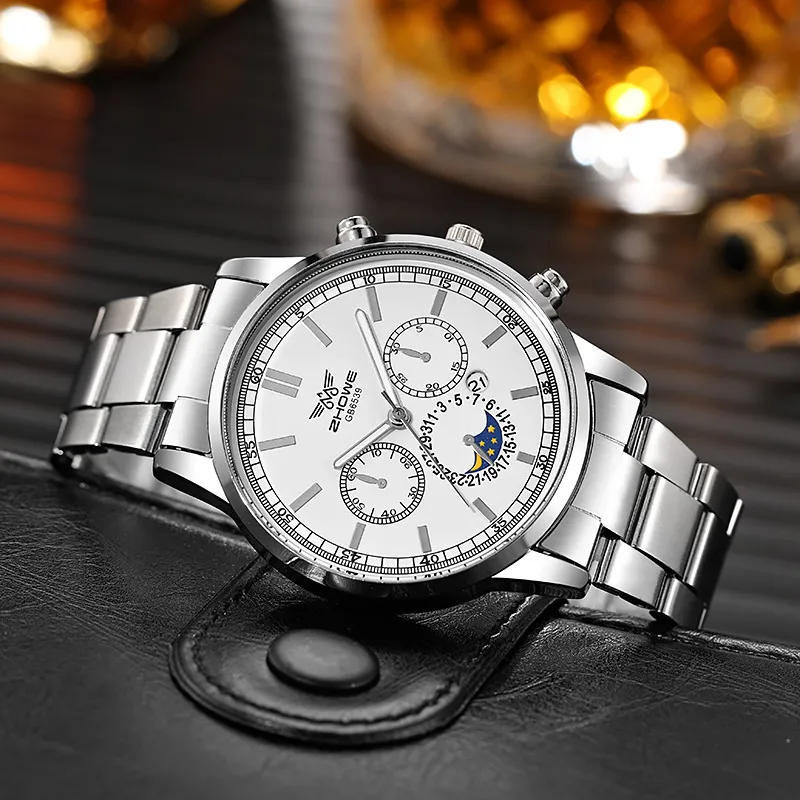 2023 Fashion Luxury Luxury Men`s High Quality Quartz Watch with Super Alloy Metal Bracelet Strap and Super Hard Alloy Case