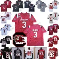 South Carolina Gamecock Football Jersey NCAA College Rogers Hilinski Edwards Kinlaw Horn Samuel Roland Shaw Bentley Lattimore Davis Joyner