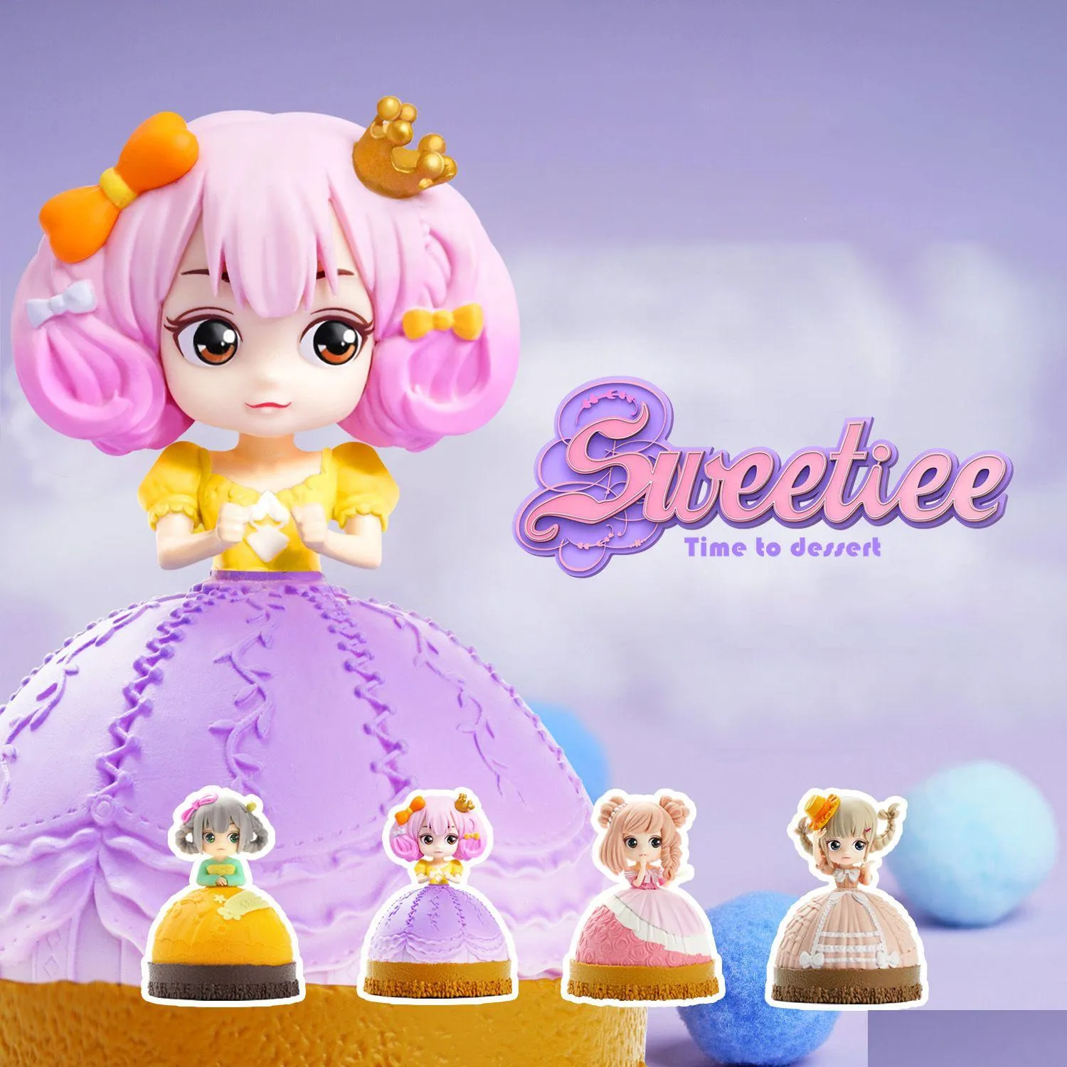Dockor Söta sweetiee Candy Princess Doll Toy Blind Box Cake Transform till Pretty Girl 4 Styles Ornament Xmas Kid Birthday Present Drop Deli DH7NC