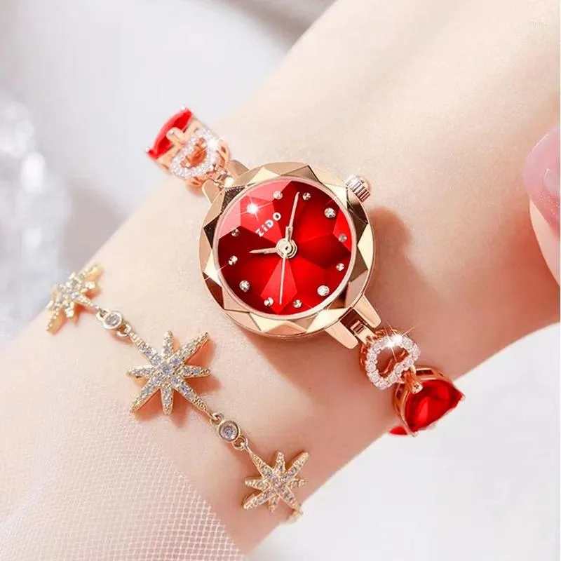 Wristwatches UTHAI L92 Women's Watch Brand Advanced Fashion Light Luxury Crystal Inlaid Diamond Waterproof Female Quartz Watches Clock