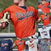 Baseball Jerseys NEW College Baseball Wears Virginia Cavaliers Jersey Zack Gelof Brendan Rivoli Nate Savino Kyle Whitten Griff McGarry Stephen Schoch Billy P