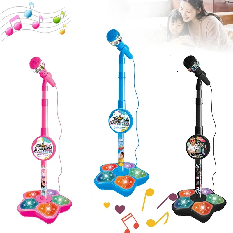 Keyboard Piano Mikrofon dla dzieci z stojakiem Karaoke Song Music Instrument Toys BrainTraining Education Birthday Prezent dla dziewczynki chłopiec 231201