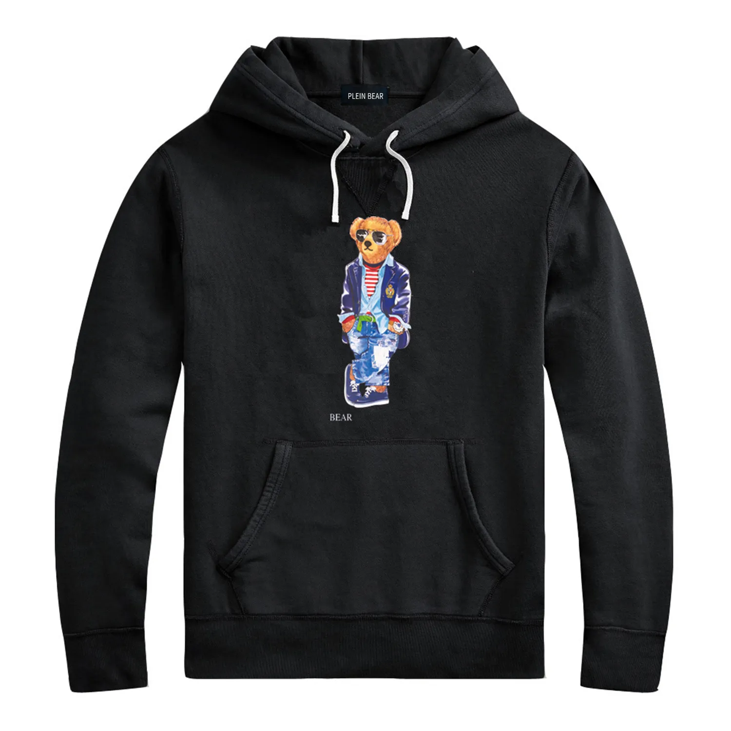 Plein björn varumärke mäns hoodies tröjor varma tjocka tröjor hip-hop lösa karakteristiska pullover nallebjörn lyxiga mäns hoodie 9014