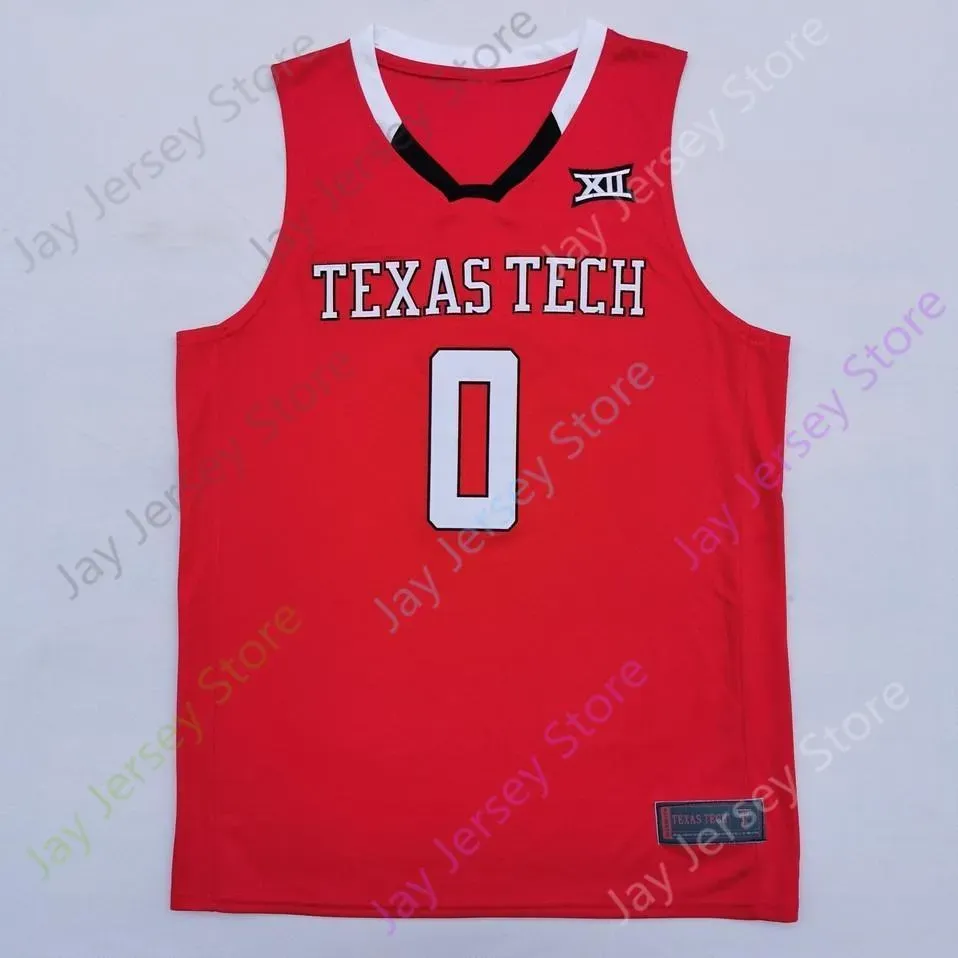 Texas Tech Basketball Jersey NCAA College Adonis Arms Marcus Santos-Silva Mylik Wilson Sardaar Calhoun Daniel Batcho Chibuzo Agbo Clarence Nadolny