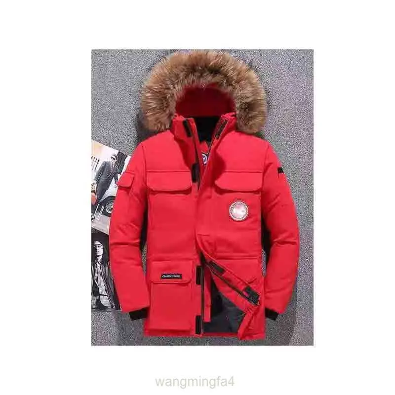 WRKW Męskie Parkas Winter New Outdoor Stormsuit Modna Kanadyjska ciepła, pogrubiona kurtka wojskowa mundur wojskowy