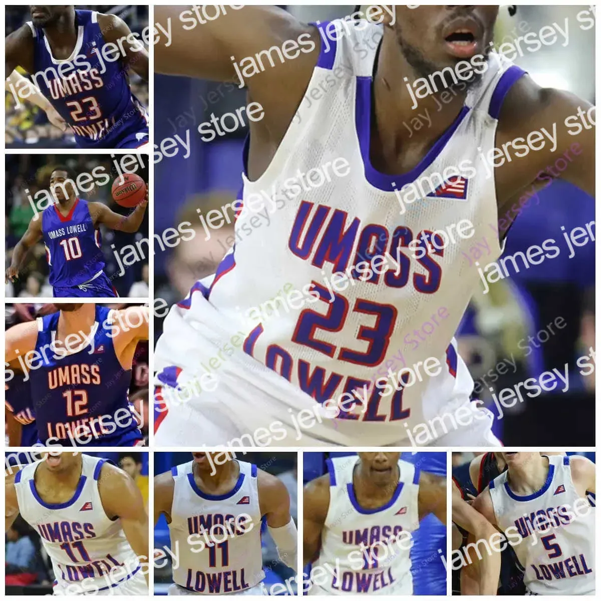 Jerseys Custom College Umass Lowell Basketball Jersey NCAA Christian Lutete Obadiah Noel Ron Mitchell Connor Withers Gantz Jordyn