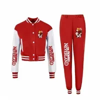 Men`s Tracksuits men`s Tracksuits The Promised Neverland Anime Baseball Jackets Pants Suit Cosplay Cute Sweet Girl Women Sportswear Tracksuit OutfitsMen`s H6Pv#