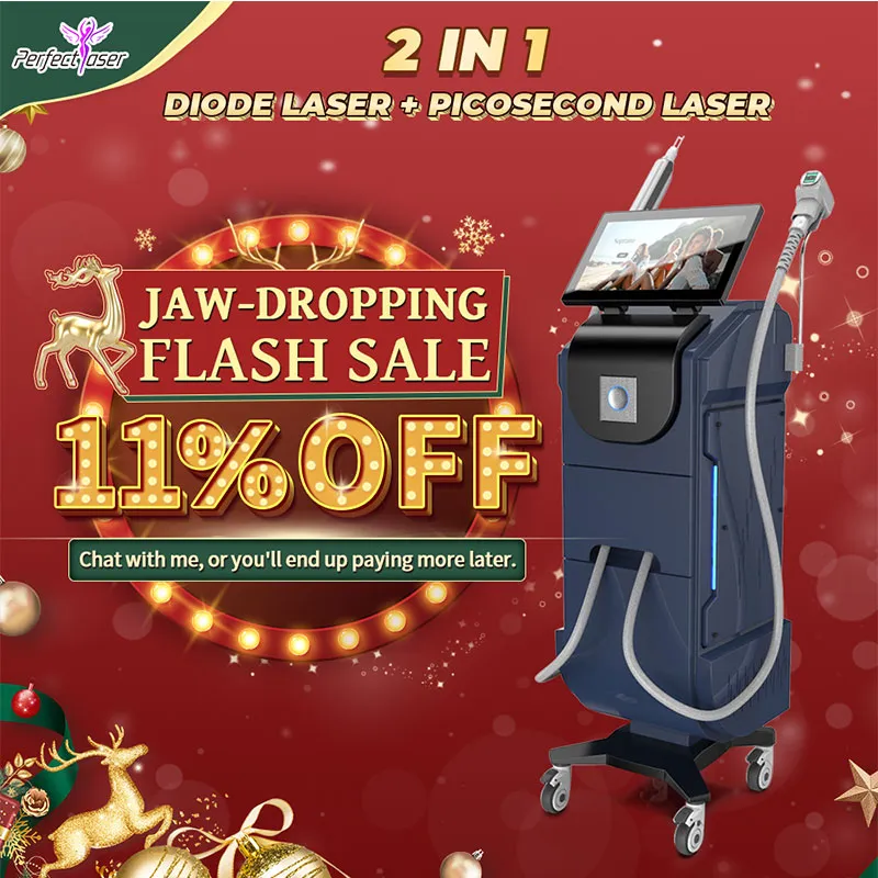 Профессиональный 808 лазерный аппарат для удаления волос Pico Tattoo Laser Косметическое оборудование Диодный лазер Устройство 2 в 1 с гарантией 2 года