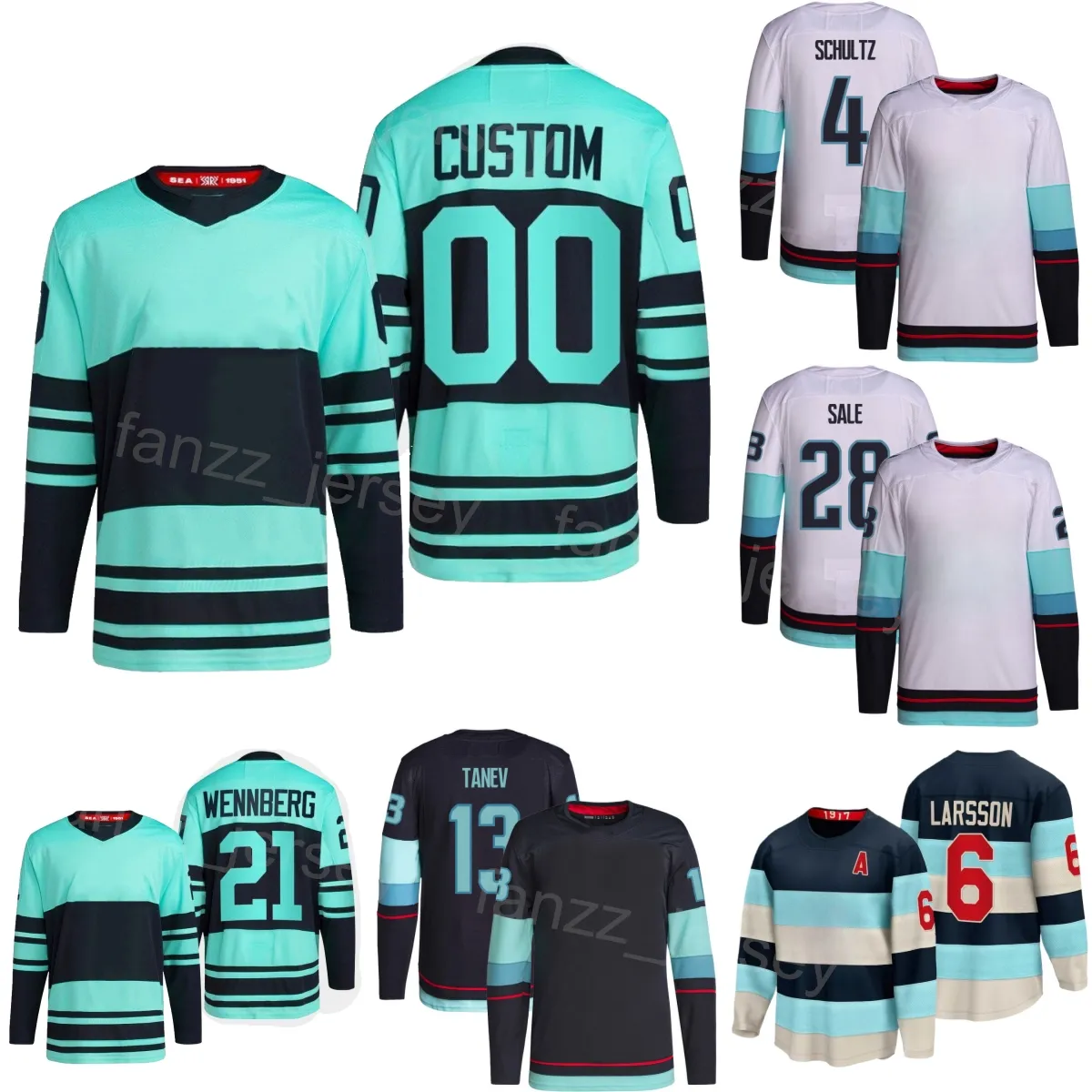 Hommes Femmes Enfants Hockey 2024 Winter Classic 4 Justin Schultz Jersey 6 Adam Larsson 20 Eeli Tolvanen 28 Eduard Sale 21 Alex Wennberg 31 Philipp Grubauer 13 Brandon Tanev