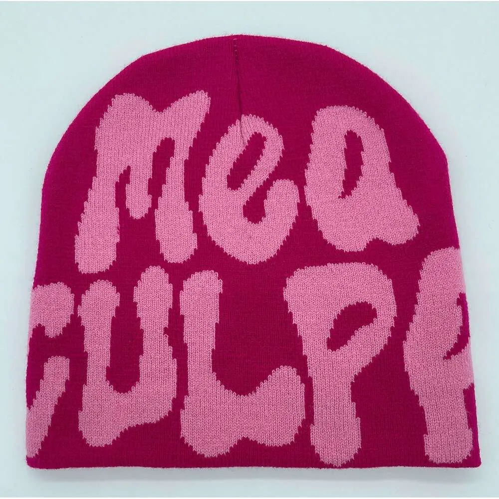 MEA Knitted Men`s and Women`s Jacquard Popular Hip Hop Letter Hat Warm Adult