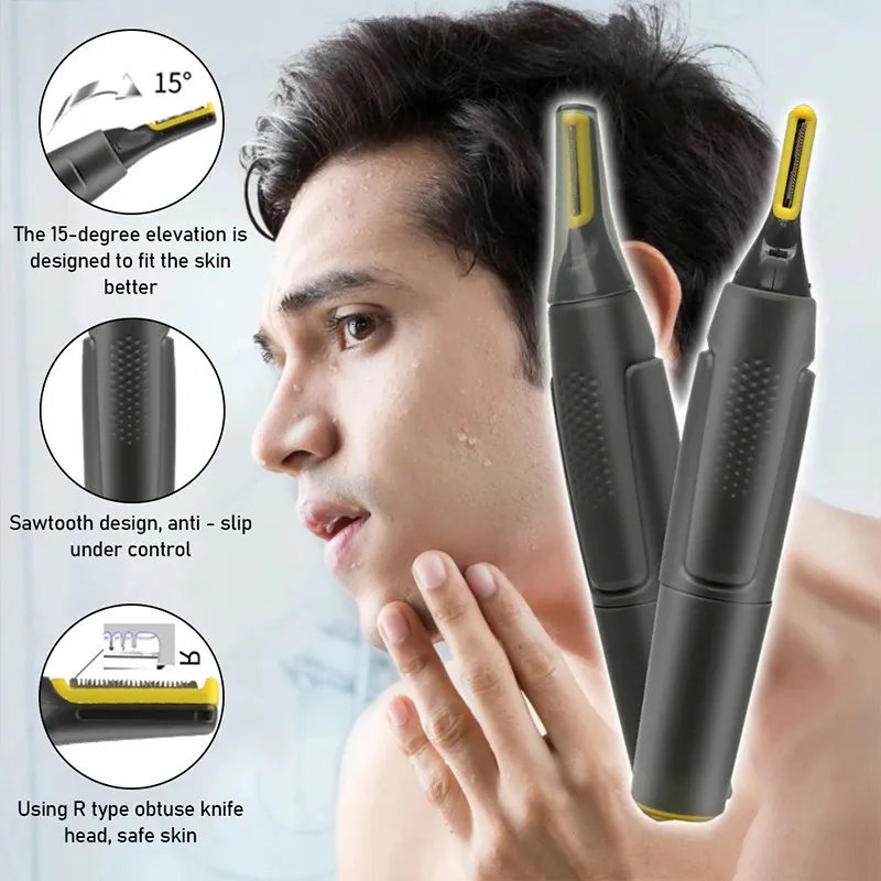 Electric Shavers Ultra thin Precision Trimmer Electric Nose hair trimmer Mini Portable Ear Trimmer for Men Nose Hair Shaver Waterproof Safe Clean 231202