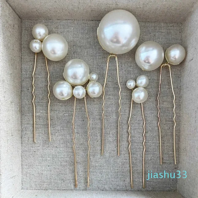 Headwear Hair Accessories High Gloss Pearls in Groups of Hairpin Pins Headpieces Hair Accessories