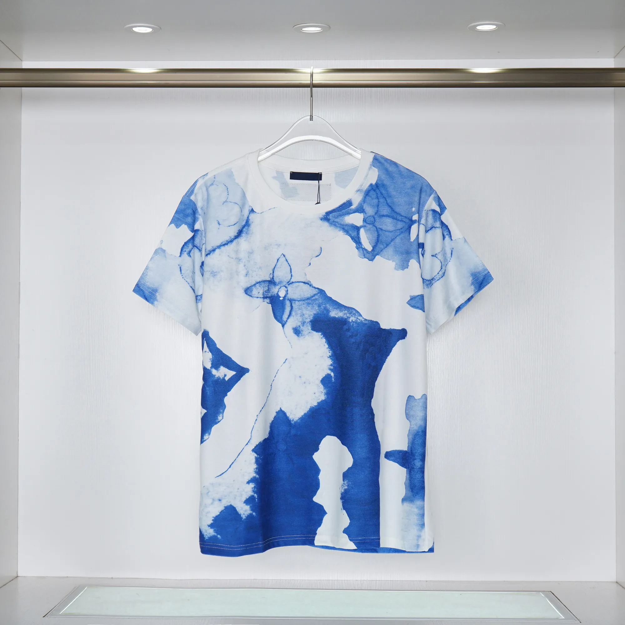 Новая роскошная футболка, дизайнерская качественная футболка с буквенным принтом, модная мужская футболка с коротким рукавом весна/лето, размер M-XXXL W124