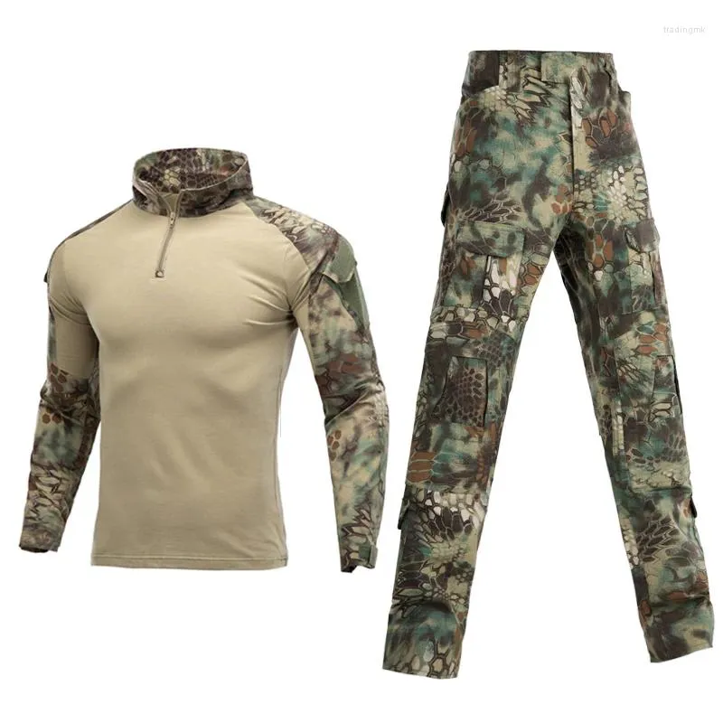 Herren-Trainingsanzüge, G2-T-Shirt und Damen-CP-Outdoor-Slim-Fit-Oberteil, Tarnhose, Militär, offizielle Mizuo Exhibition-Kleidung