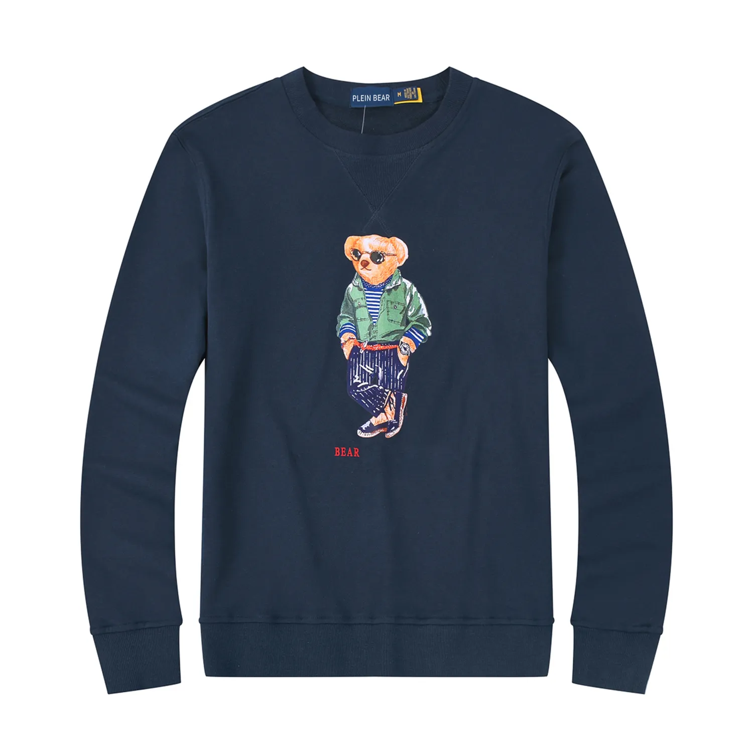 Plein björn varumärke mäns hoodies tröjor varma tjocka tröjor hip-hop lös karakteristiska pullover nallebjörn lyxiga mäns hoodie 9124