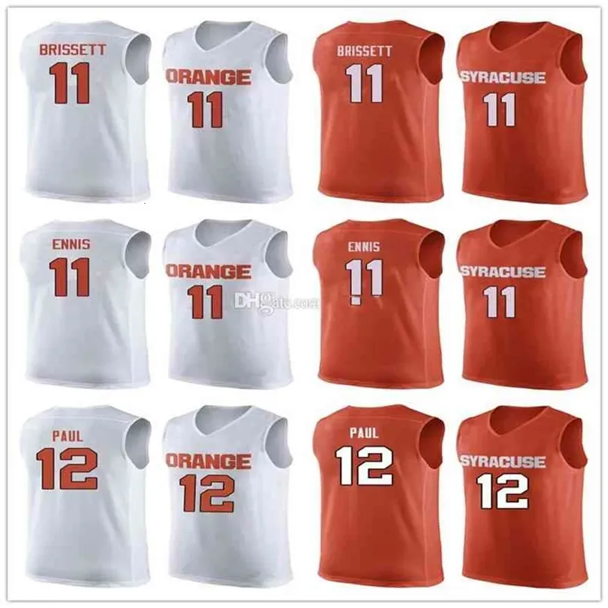 Nikivip Syracuse Orange College #11 Oshae Brissett Basketballtrikot Tyler Ennis #12 Brendan Paul Herren-Ed-Trikots mit benutzerdefinierten Nummern und Namen