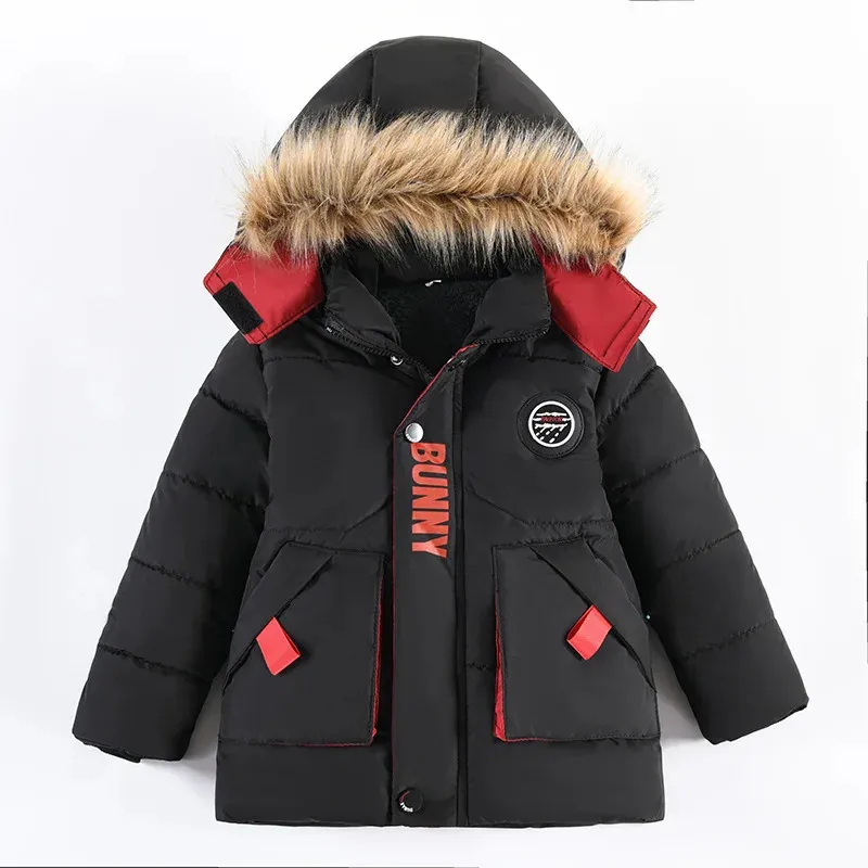 Manteau d'hiver froid pour garçons, vestes pour enfants, vêtements d'extérieur épais à capuche, vêtements de haute qualité pour enfants de 2 3 4 5 6 ans 231202
