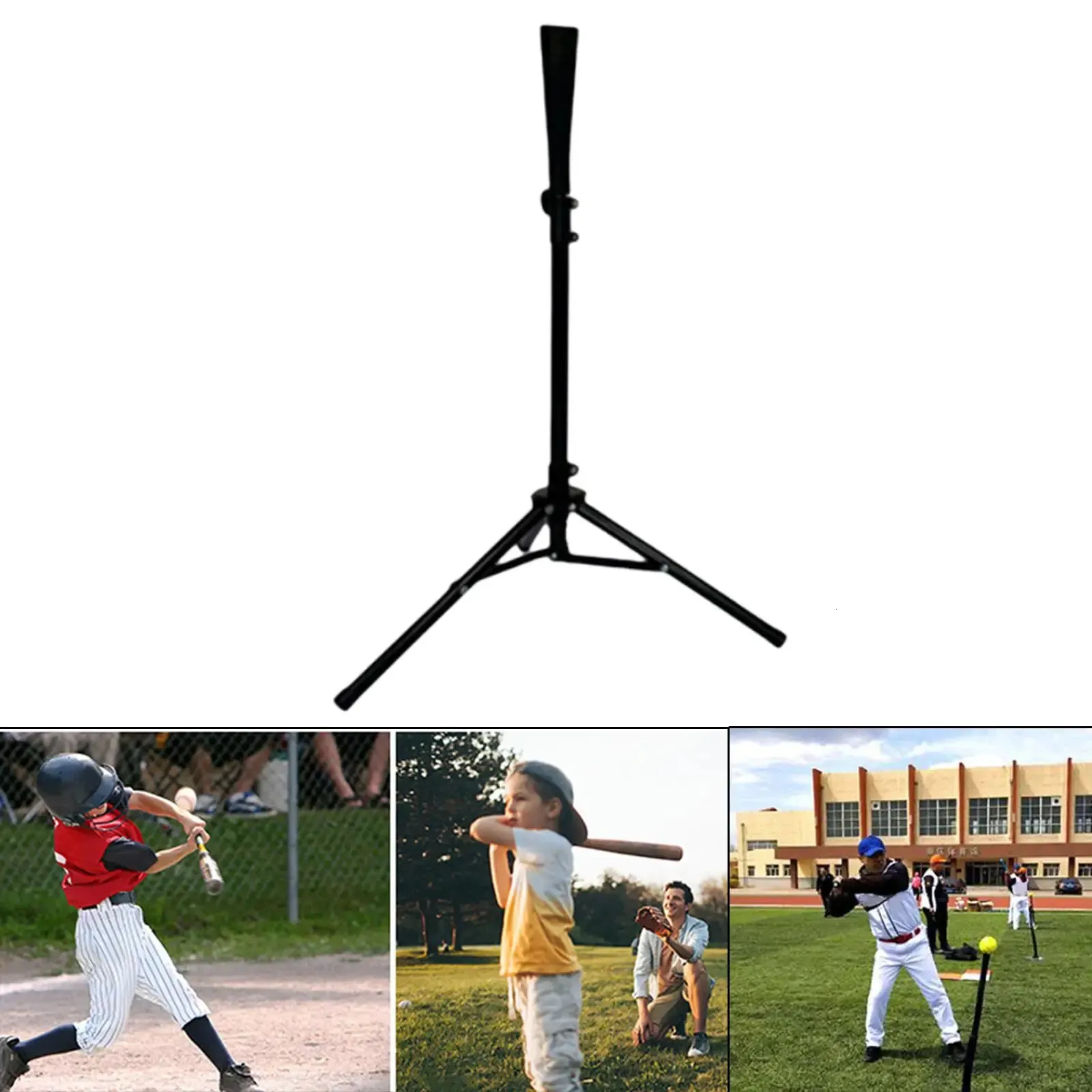 Baseball Softball Batting Tee Portable Practice Exercise Equipment Trainer Tee Stand for Indoor Men Swing Lunging Training