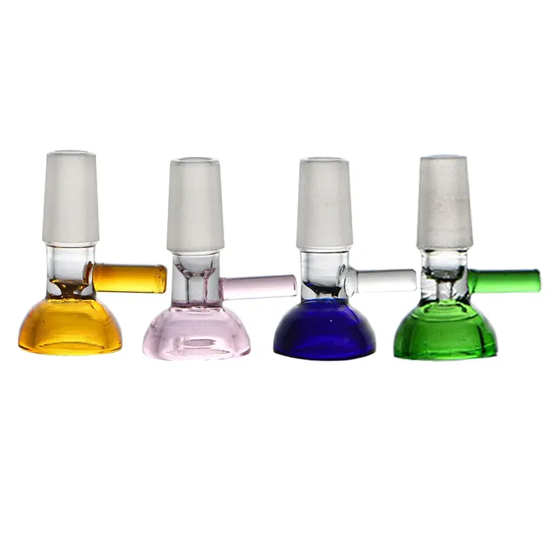 Thick Round Glass Bowls Hookah Accessories With Rod Handle Filter Bowl Joints For Bong Water Pipe 