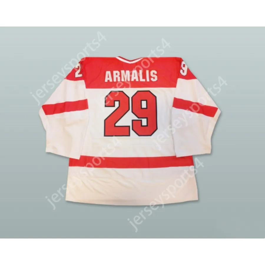 Custom Armalis Lietuva White 29 Hockey Jersey New Top Sched S-M-L-XL-XXL-3XL-4XL-5XL-6XL