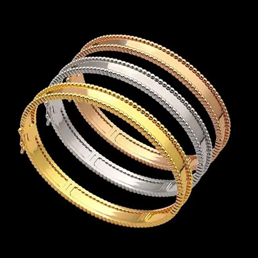 Rostfritt stål som gör armband klassisk fyrbladklöver med diamantkvinnor armband designer smycken hög quatily modeparty2974