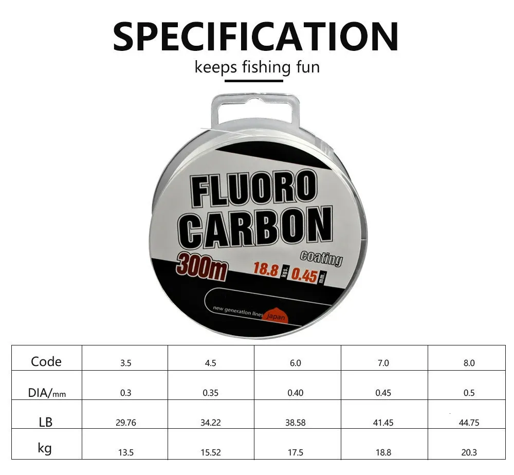 Braid Line 300m FluoroCarbon Coating Monofilament Nylon Fishing Line Japan  Imported Super Strong Profesional Carp Fishing Line 231201 From Hui09,  $8.67