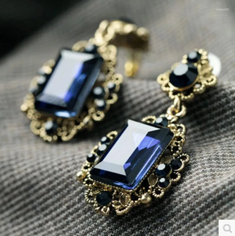 Dangle Earrings Kpop Vintage Blue Grosse Boucle D'Oreille Bohemian Big Wholesale/Joyeria Etnica/Brincos Grandes/Maxi Brinco