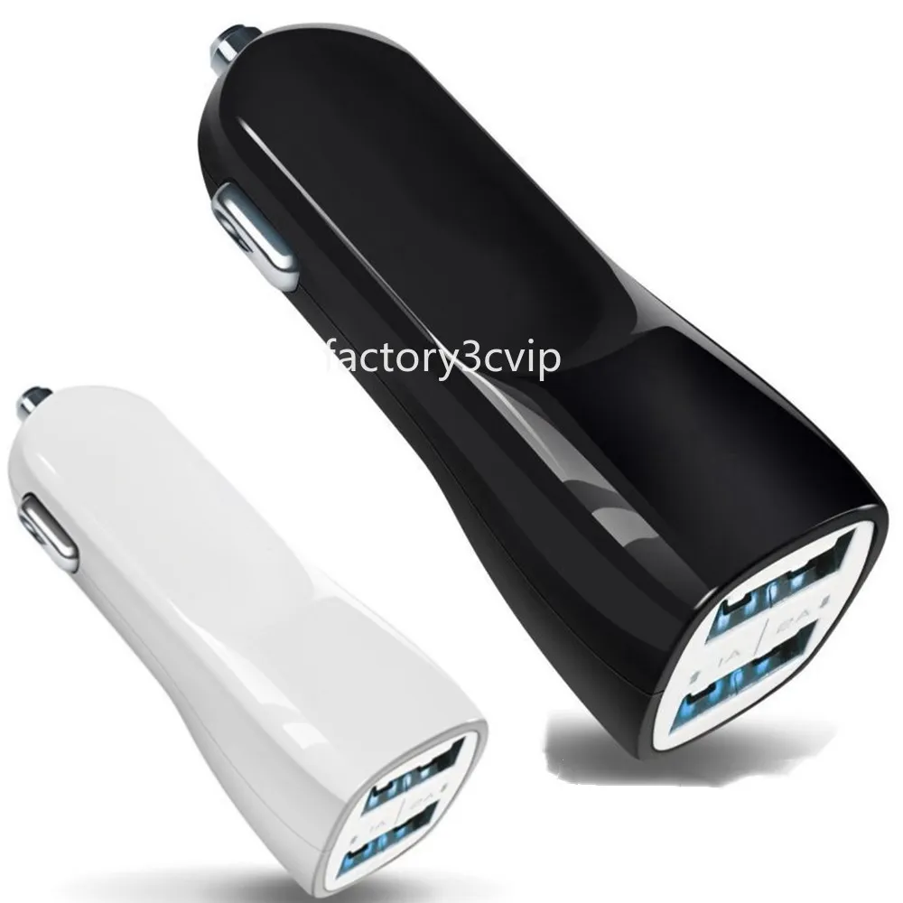 Portas USB duplas universais 2.1A Carregador de carro Adaptador Powre Carregadores para iPhone 13 14 15 Samsung S10 S21 S20 S23 S24 HTC F1