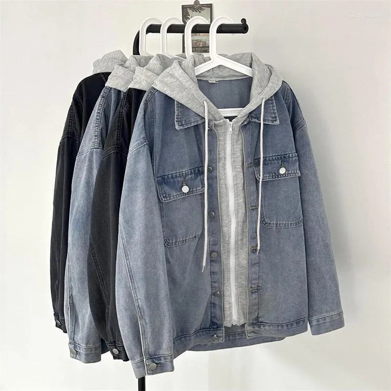 Men's Jackets 2024 Men Denim Coat For Spring And Autumn Korean Version On Clothes Lapel Young Students Loose Casual Jeans Y66